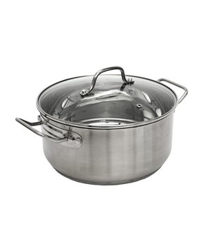 FAITOUT AVEC COUVERCLE EN VERRE 24CM
