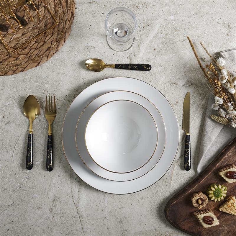 SERVICE VAISSELLE PORCELAINE 12PC ERINA