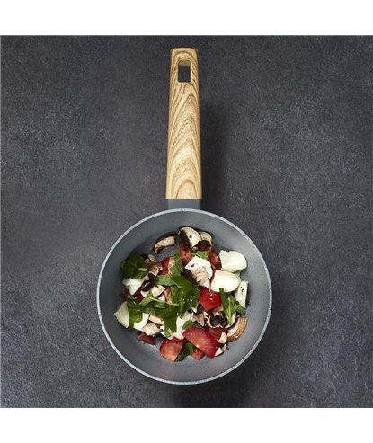 CASSEROLE ALU FORGE MANCHE EFFET BOIS 18CM