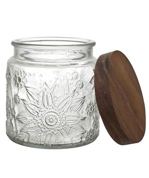 BOCAL A RELIEFS AVEC COUVERCLE ACACIA 50CL