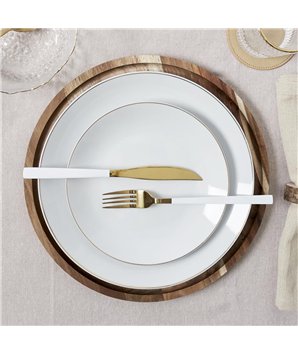ASSIETTE LISERE DORE 20CM