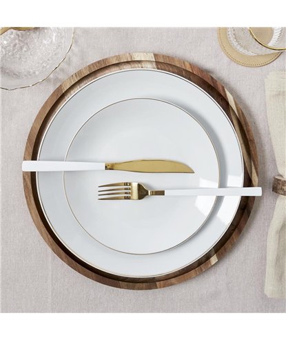 ASSIETTE LISERE DORE 20CM