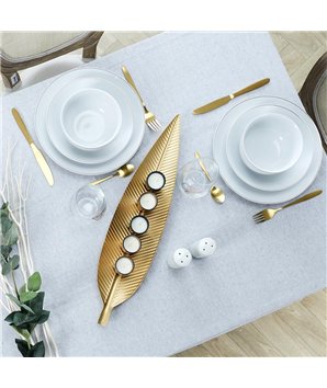 ASSIETTE CREUSE LISERE DORE 21CM