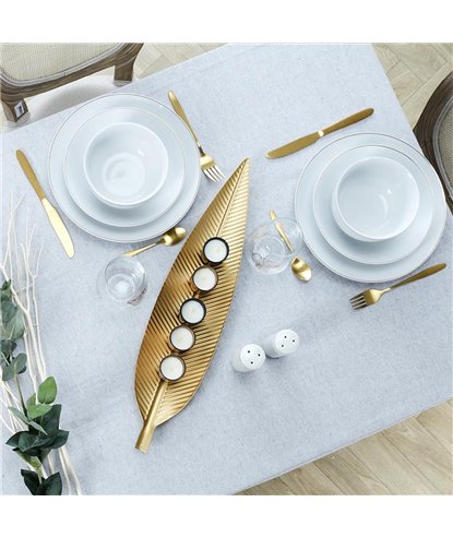 ASSIETTE CREUSE LISERE DORE 21CM