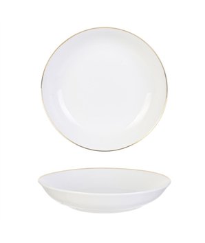 ASSIETTE CREUSE LISERE DORE 21CM