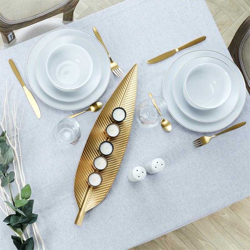 ASSIETTE CREUSE LISERE DORE 21CM